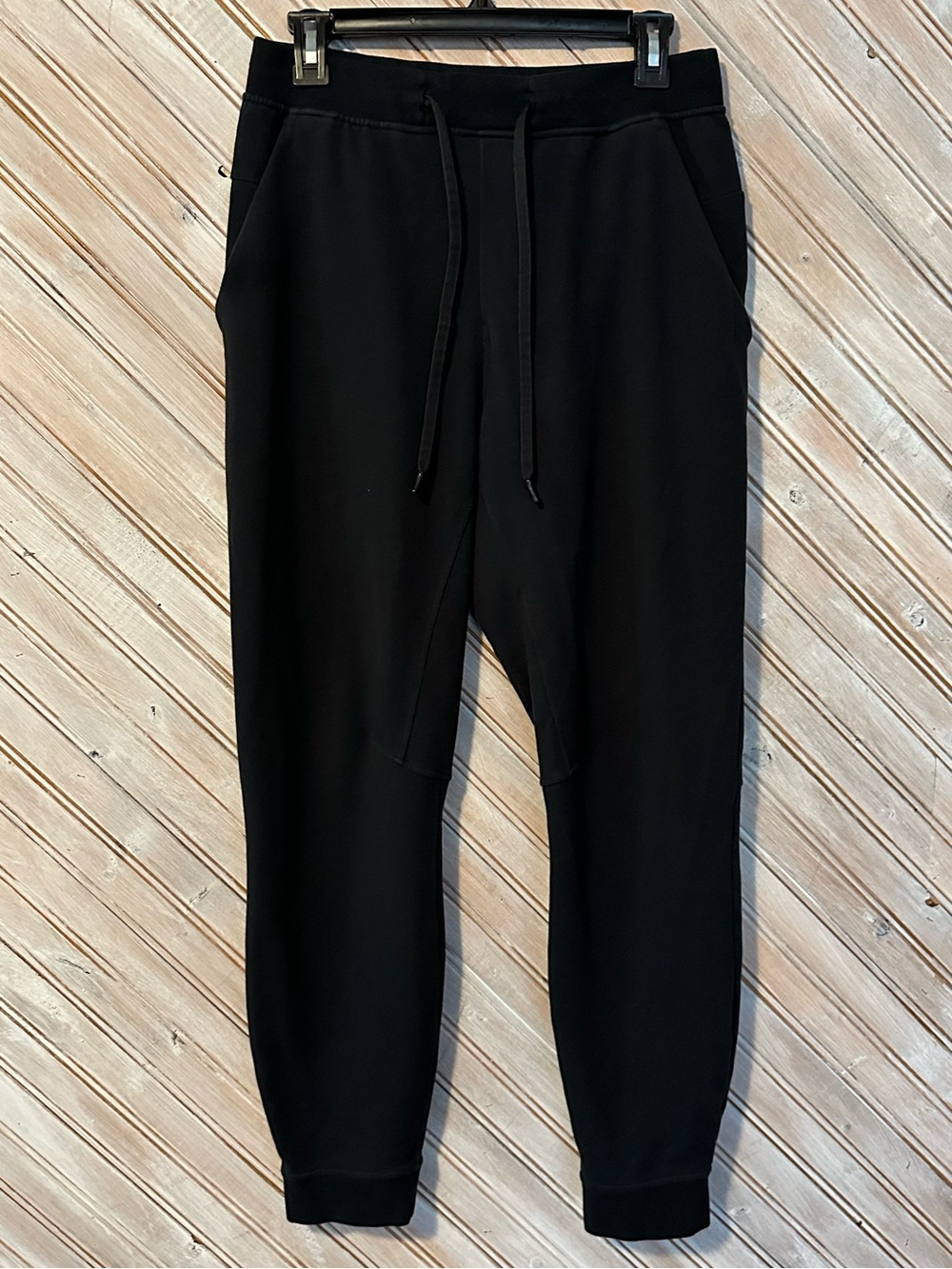 lululemon athletica Black Track Jogger Pants Front & Back Pockets Drawstring